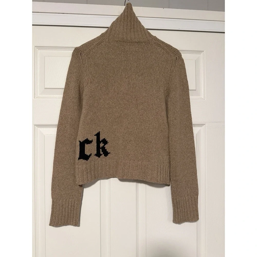 Zadig & Voltaire $328 Nalma Rock Brown Chunky Turtleneck Sweater Festival - Picture 2 of 11